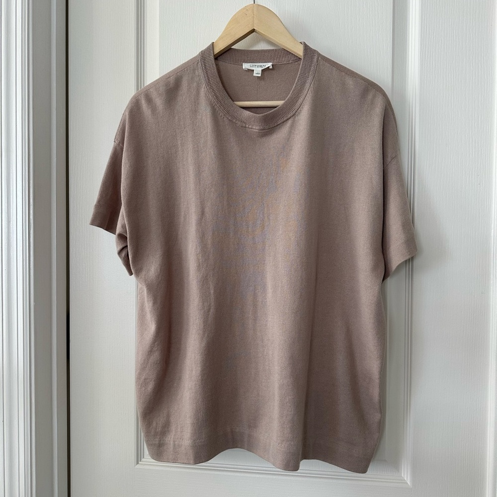 Haven Well within organic cotton short sleeve sweater tee, large EUC